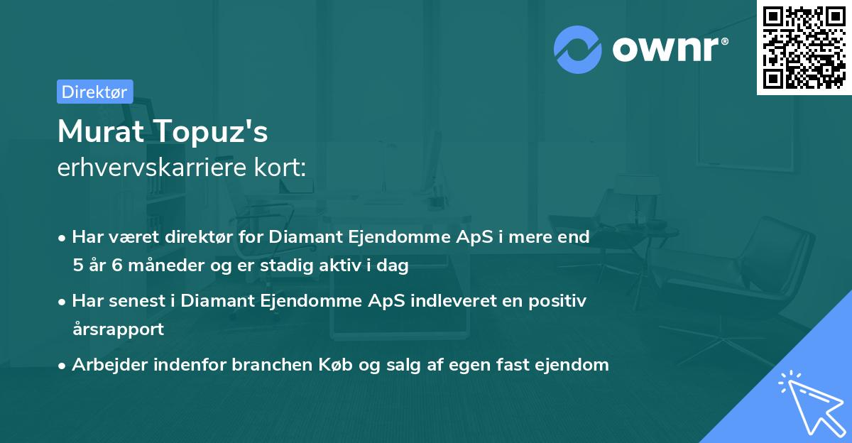 Murat Topuz's erhvervskarriere kort