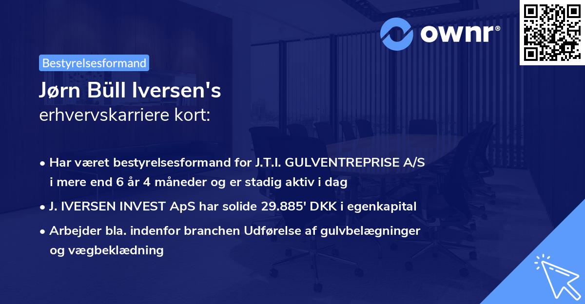 Jørn Büll Iversen's erhvervskarriere kort
