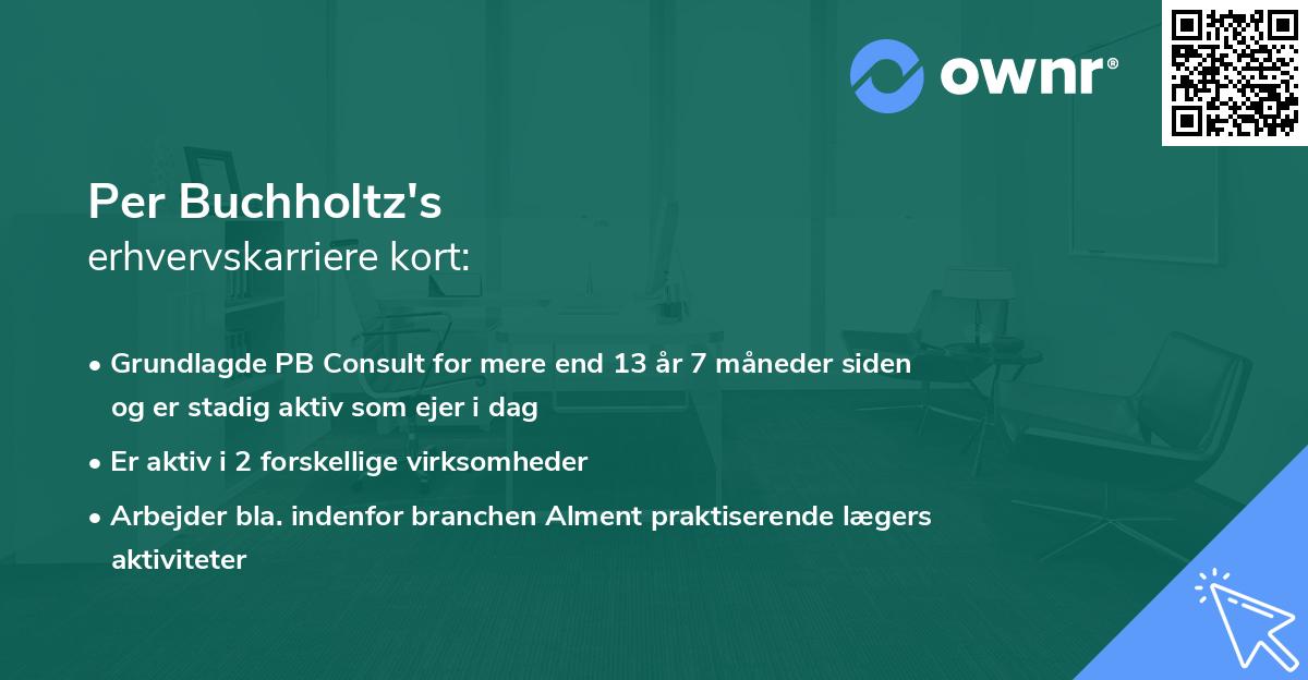 Per Buchholtz's erhvervskarriere kort