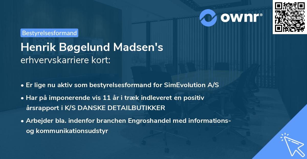 Henrik Bøgelund Madsen's erhvervskarriere kort