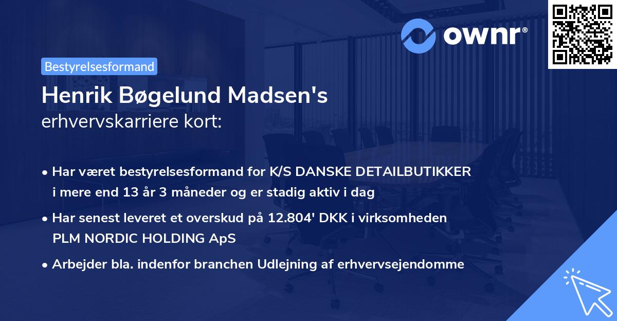 Henrik Bøgelund Madsen's erhvervskarriere kort