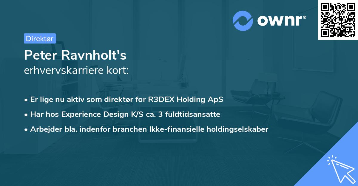 Peter Ravnholt's erhvervskarriere kort