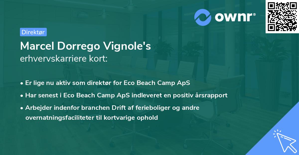 Marcel Dorrego Vignole's erhvervskarriere kort