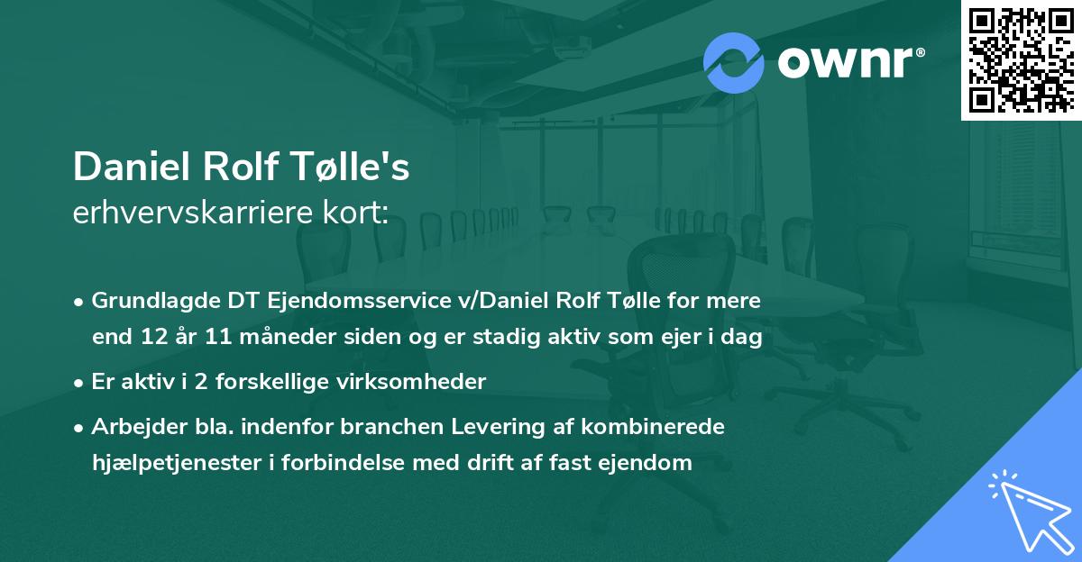 Daniel Rolf Tølle's erhvervskarriere kort