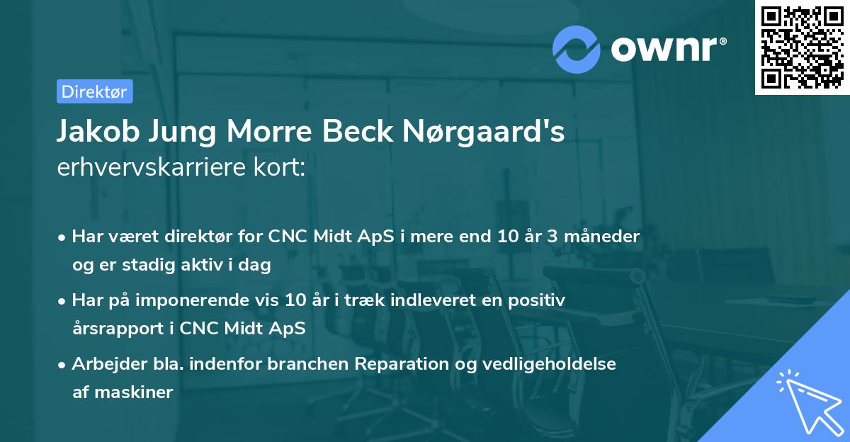 Jakob Jung Morre Beck Nørgaard's erhvervskarriere kort