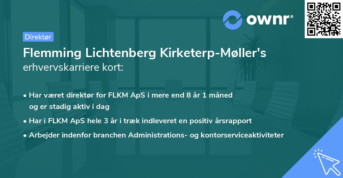 Flemming Lichtenberg Kirketerp-Møller's erhvervskarriere kort