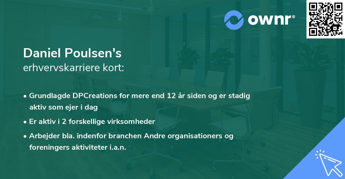 Daniel Poulsen's erhvervskarriere kort