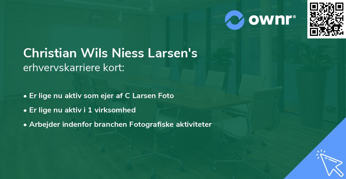 Christian Wils Niess Larsen's erhvervskarriere kort