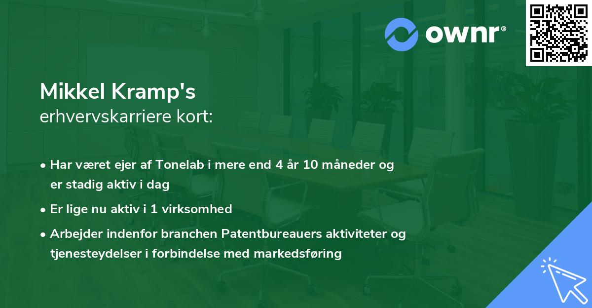 Mikkel Kramp's erhvervskarriere kort