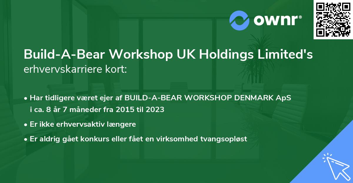 Build-A-Bear Workshop UK Holdings Limited's erhvervskarriere kort