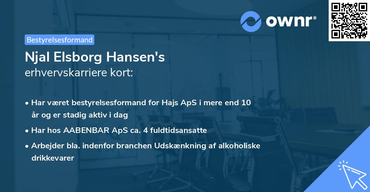 Njal Elsborg Hansen's erhvervskarriere kort