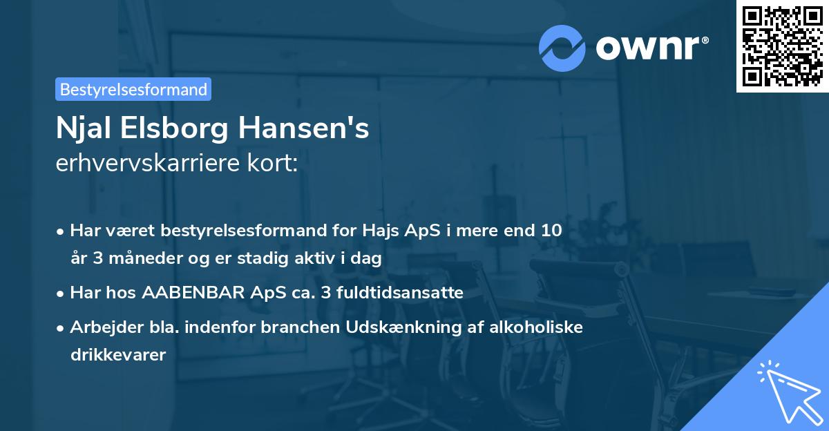 Njal Elsborg Hansen's erhvervskarriere kort