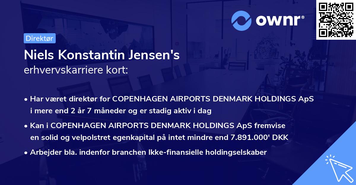 Niels Konstantin Jensen's erhvervskarriere kort