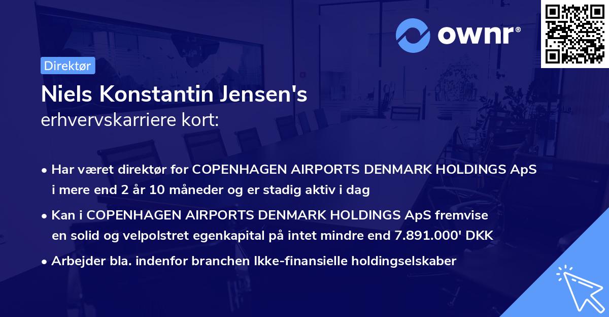 Niels Konstantin Jensen's erhvervskarriere kort