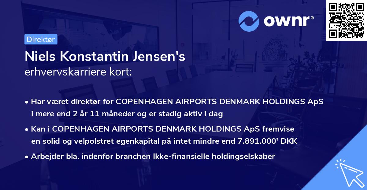 Niels Konstantin Jensen's erhvervskarriere kort