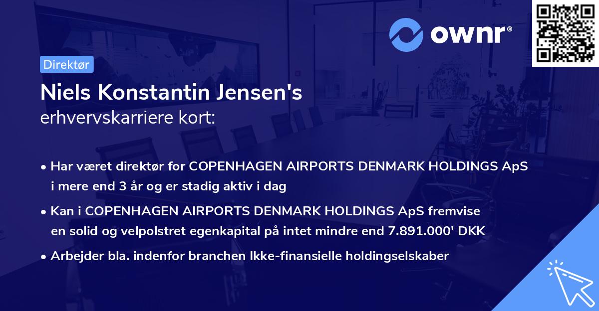 Niels Konstantin Jensen's erhvervskarriere kort