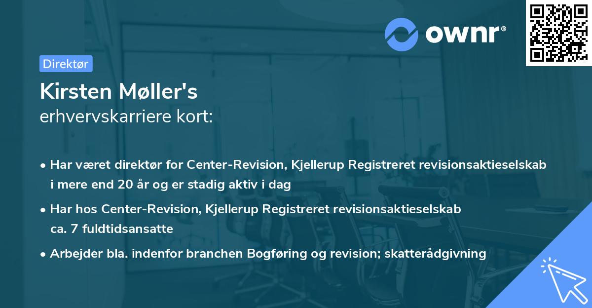 Kirsten Møller's erhvervskarriere kort