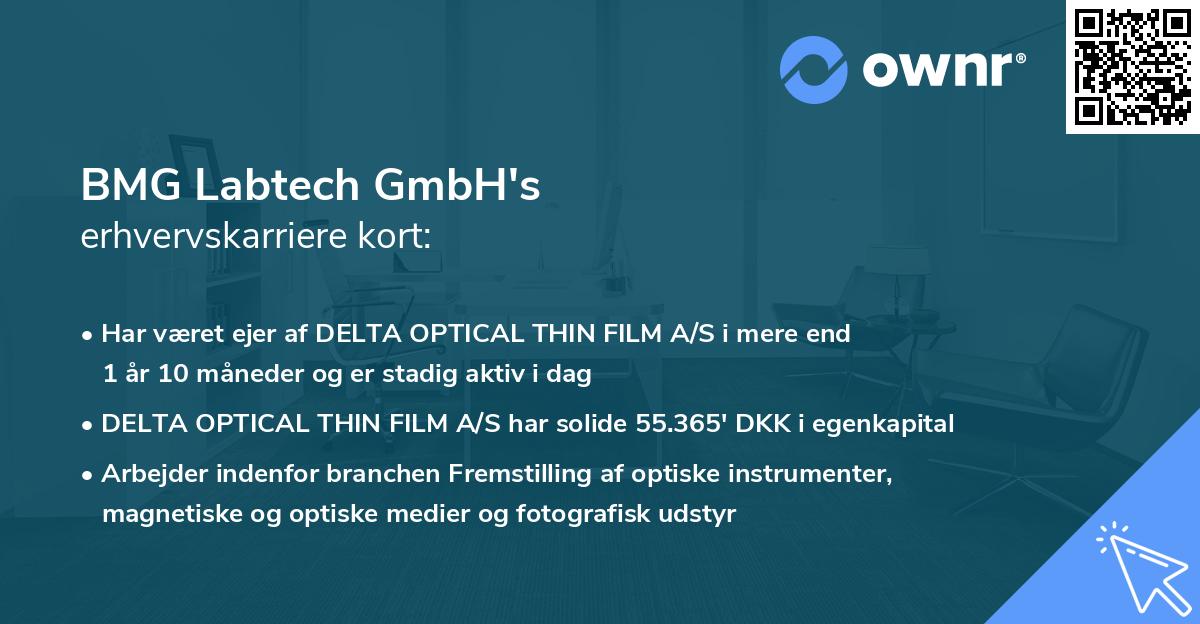 BMG Labtech GmbH's erhvervskarriere kort