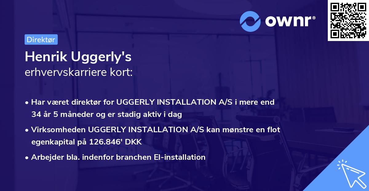 Henrik Uggerly's erhvervskarriere kort