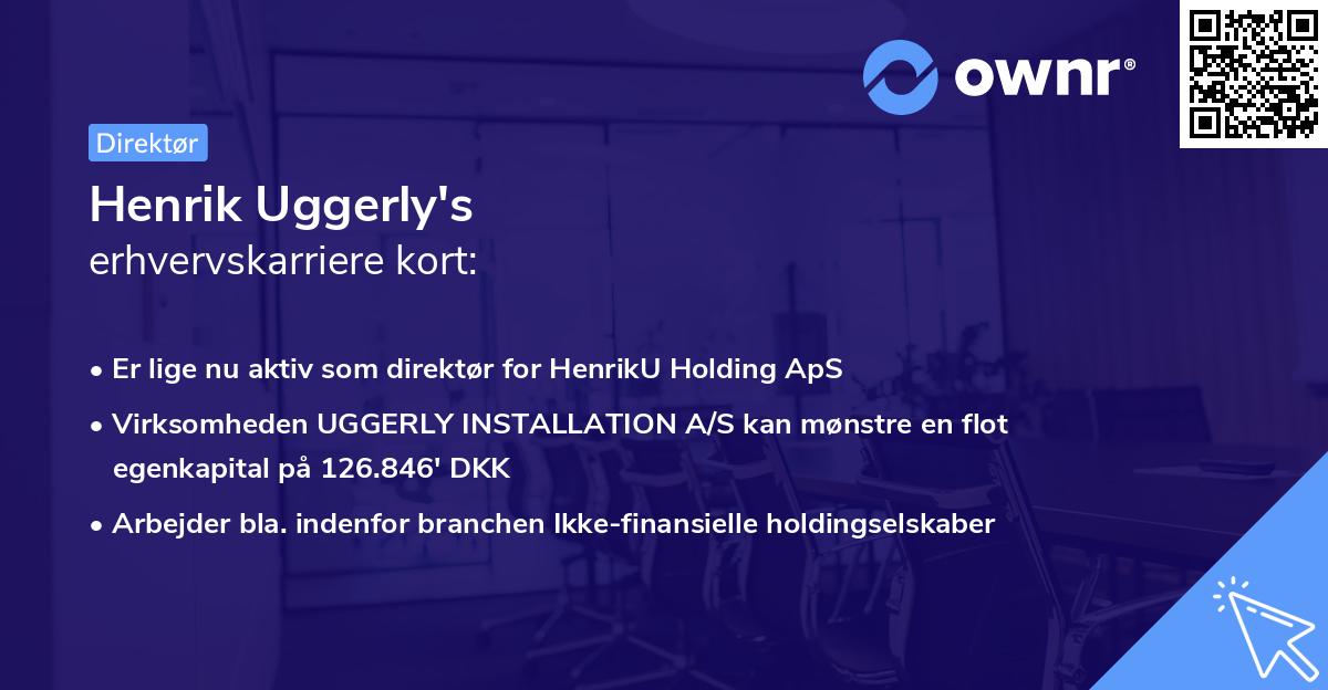 Henrik Uggerly's erhvervskarriere kort