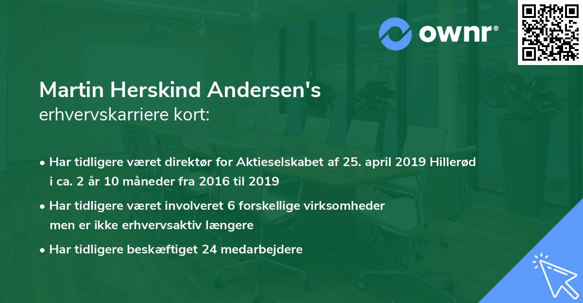 Martin Herskind Andersen's erhvervskarriere kort