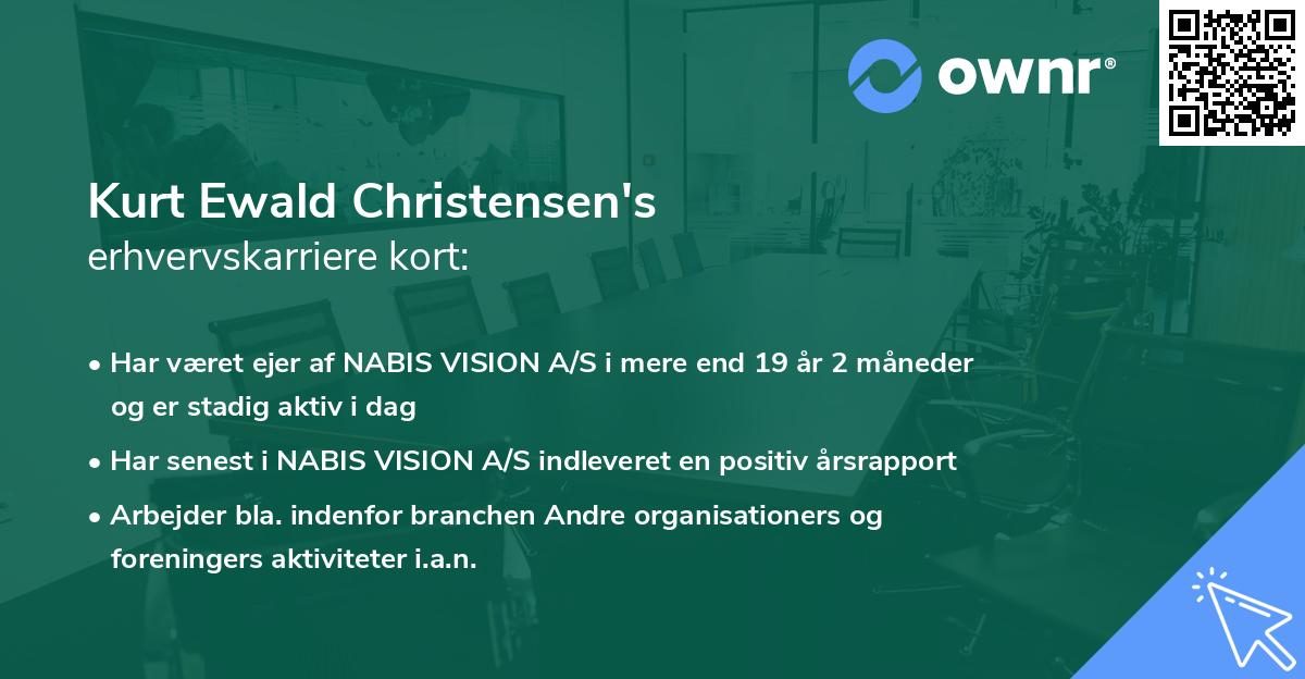 Kurt Ewald Christensen's erhvervskarriere kort