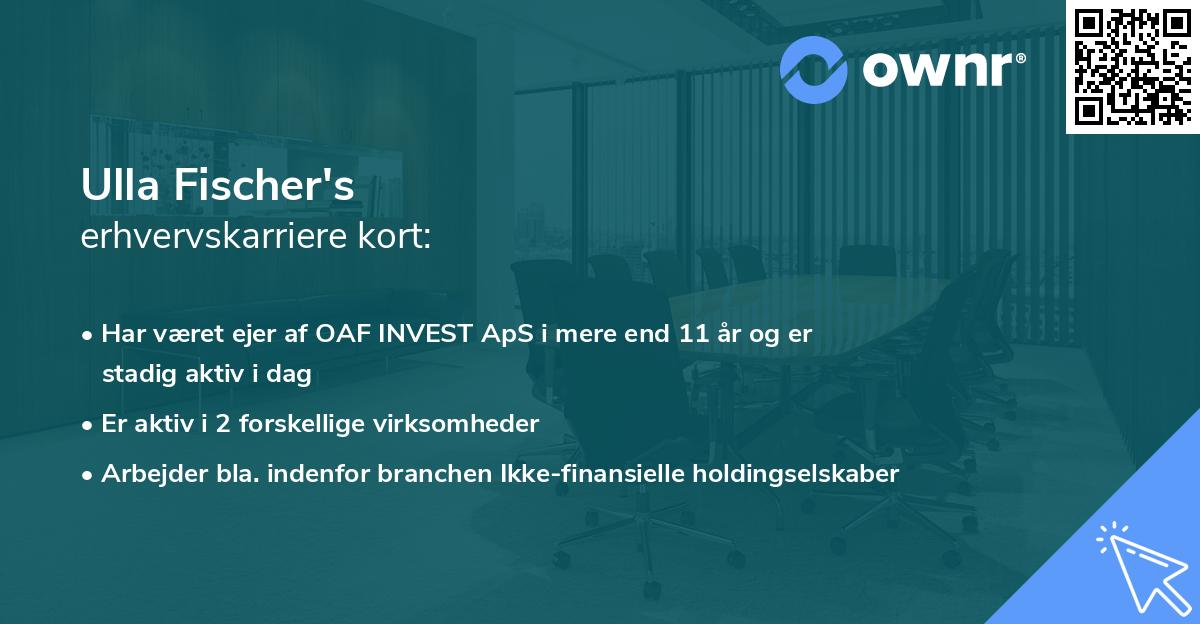 Ulla Fischer's erhvervskarriere kort
