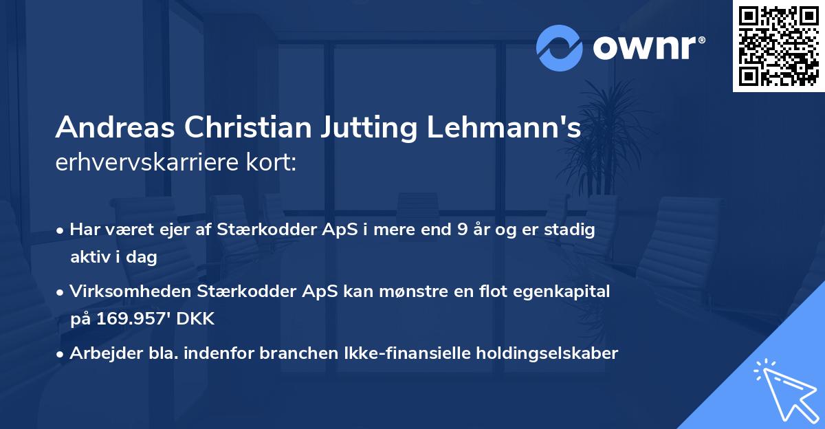 Andreas Christian Jutting Lehmann's erhvervskarriere kort