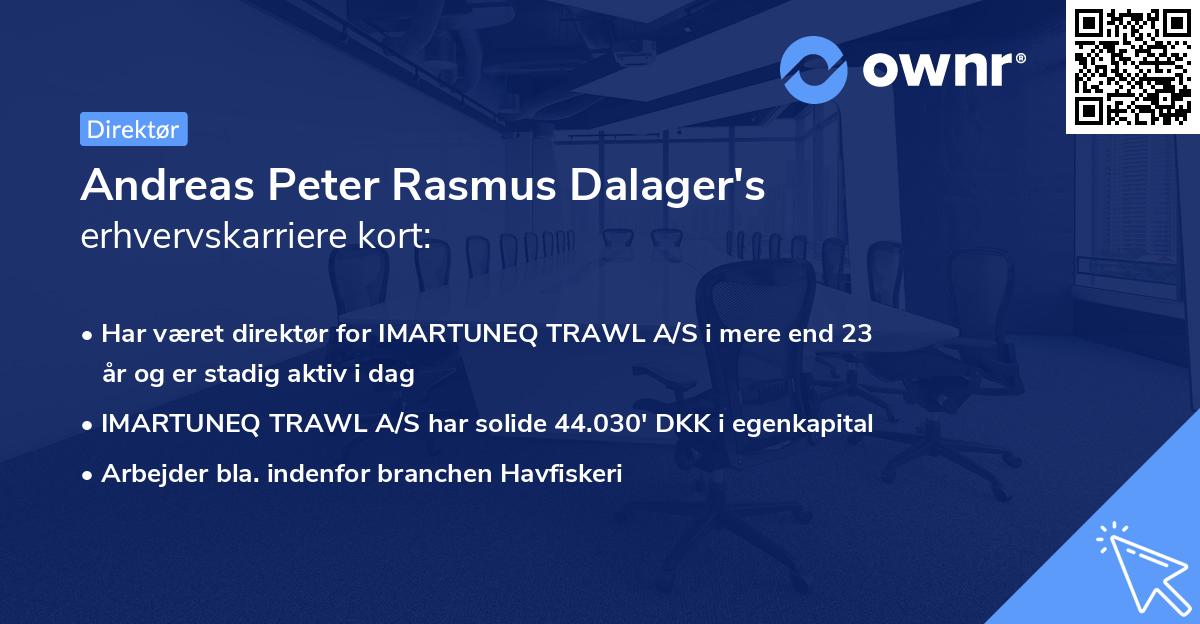 Andreas Peter Rasmus Dalager's erhvervskarriere kort