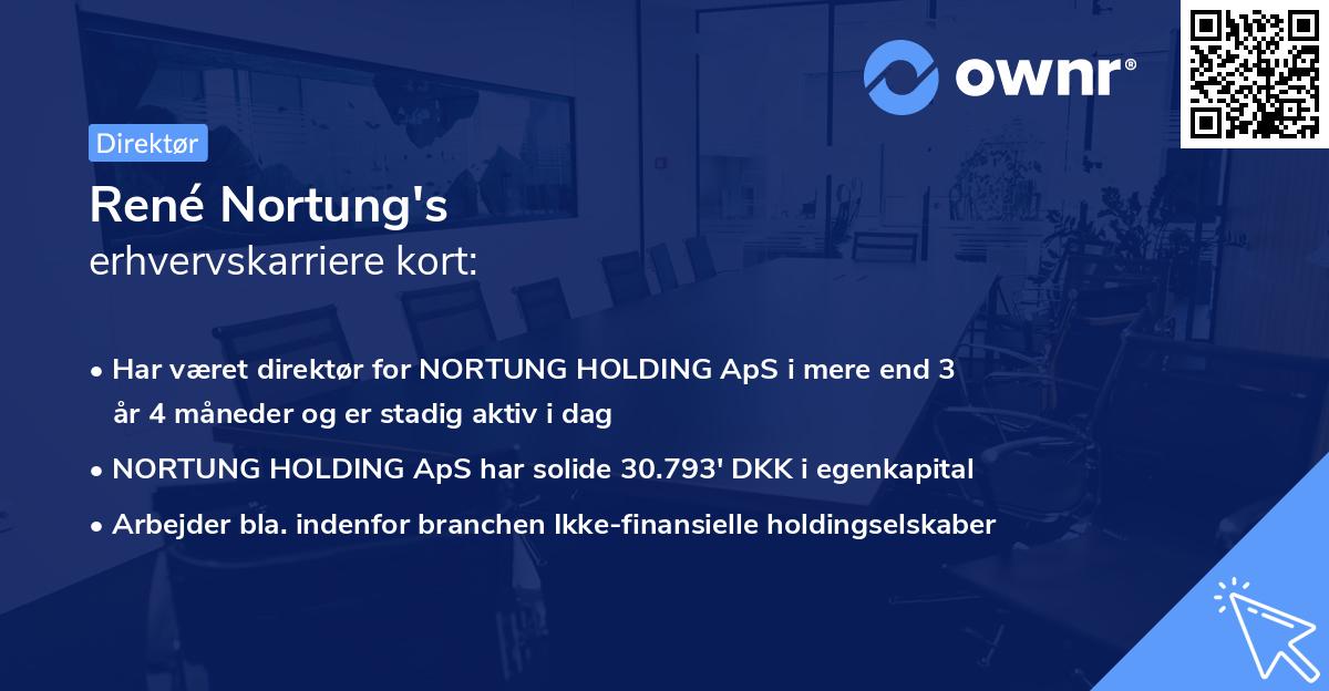 René Nortung's erhvervskarriere kort