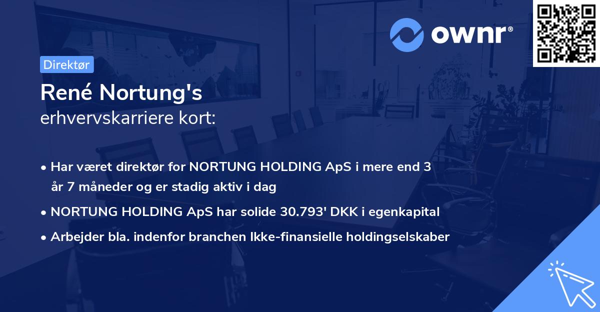 René Nortung's erhvervskarriere kort