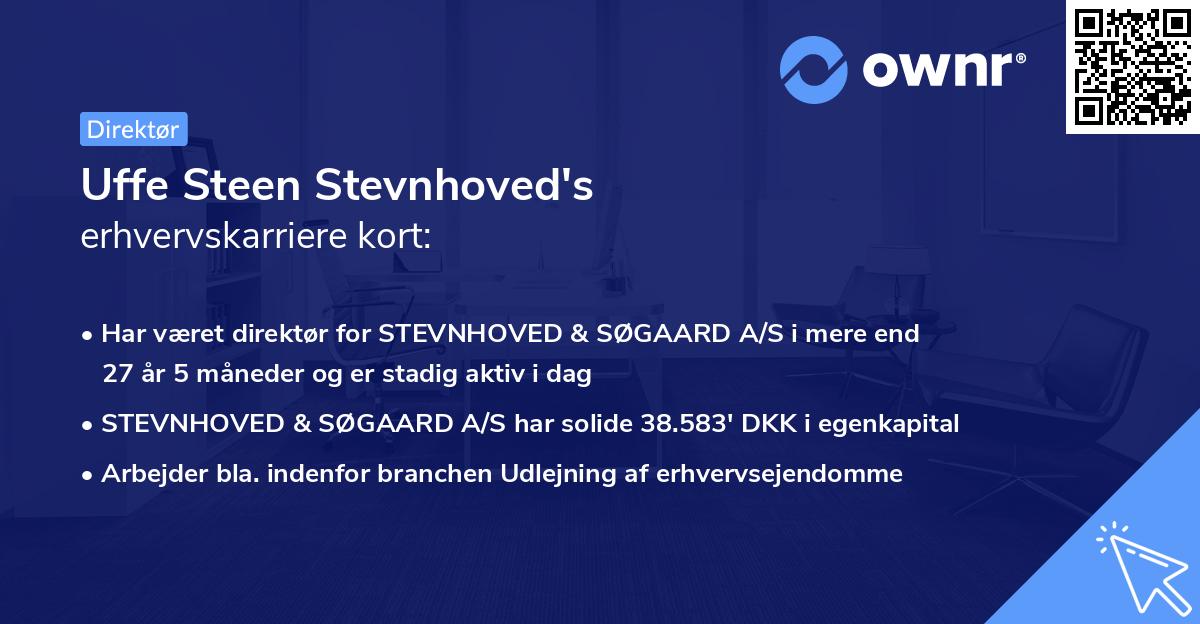 Uffe Steen Stevnhoved's erhvervskarriere kort