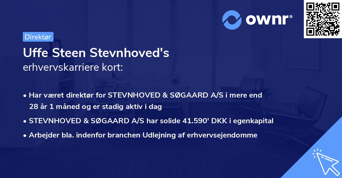 Uffe Steen Stevnhoved's erhvervskarriere kort