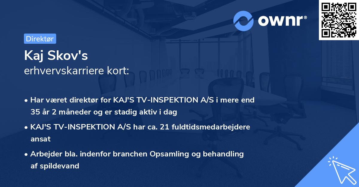 Kaj Skov's erhvervskarriere kort