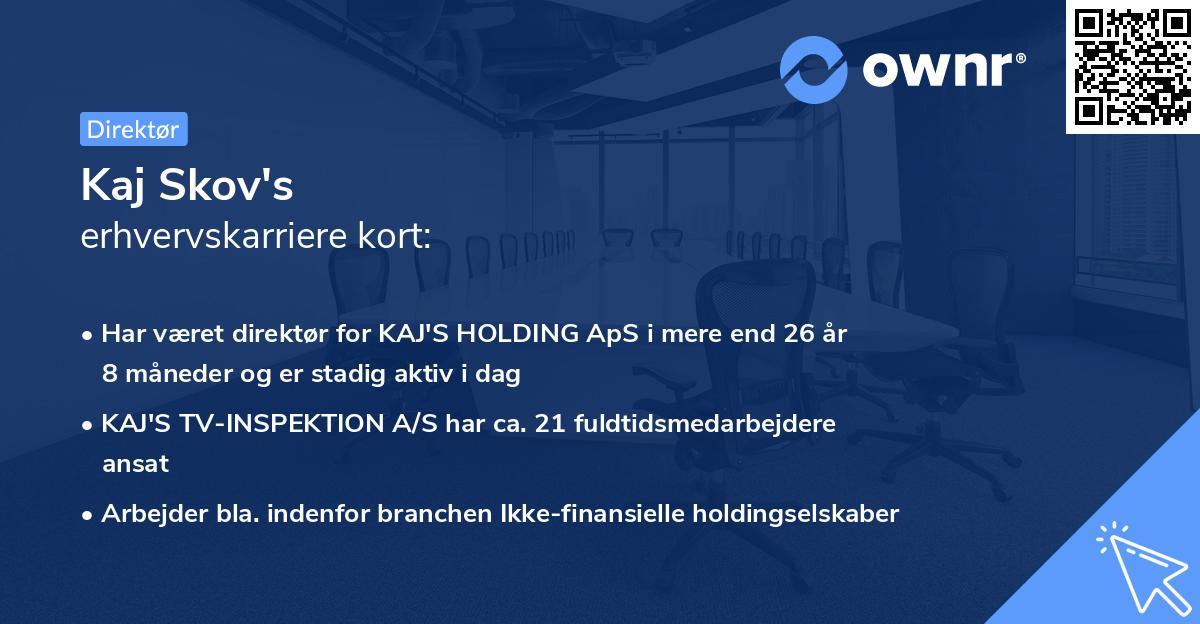 Kaj Skov's erhvervskarriere kort