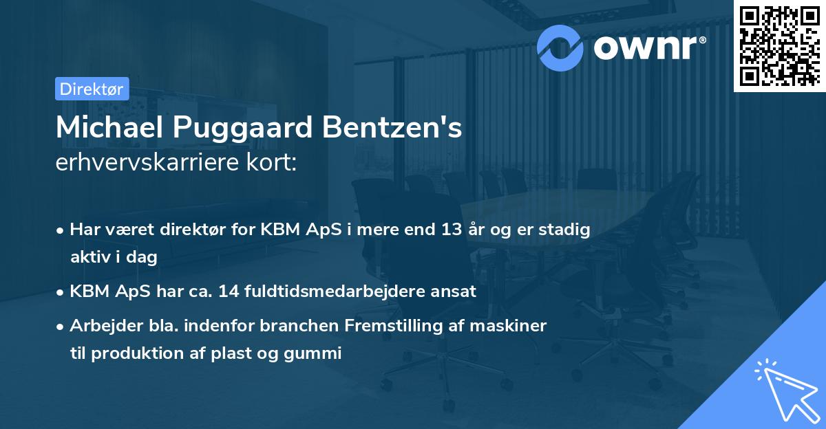 Michael Puggaard Bentzen's erhvervskarriere kort