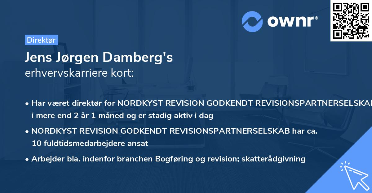 Jens Jørgen Damberg's erhvervskarriere kort