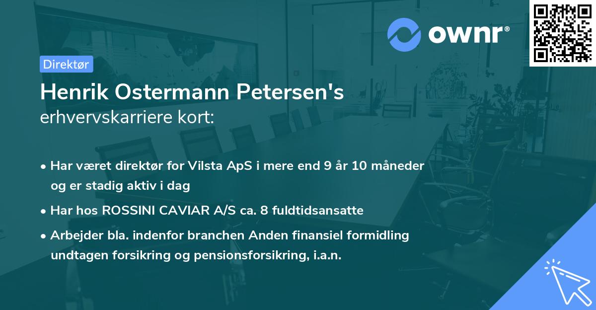 Henrik Ostermann Petersen's erhvervskarriere kort