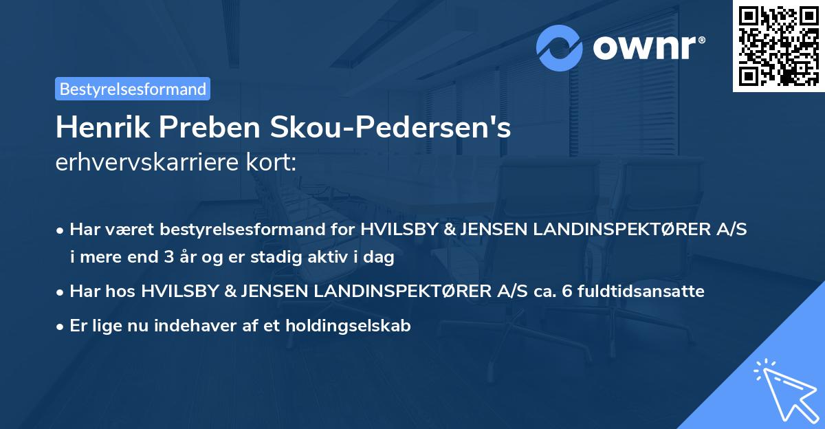 Henrik Preben Skou-Pedersen's erhvervskarriere kort