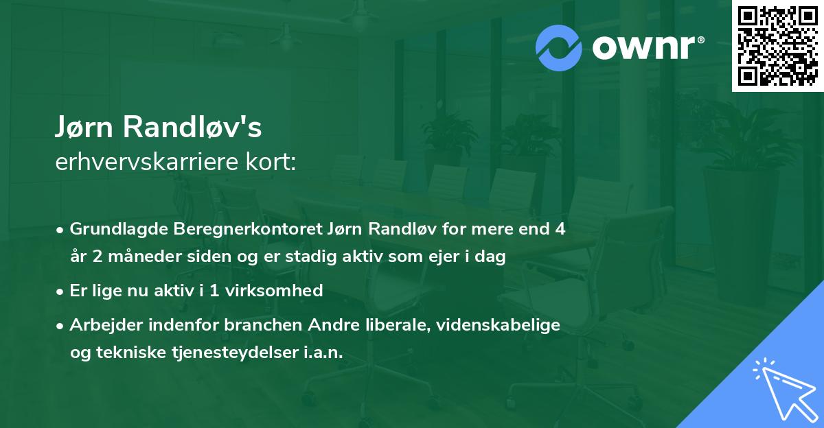 Jørn Randløv's erhvervskarriere kort