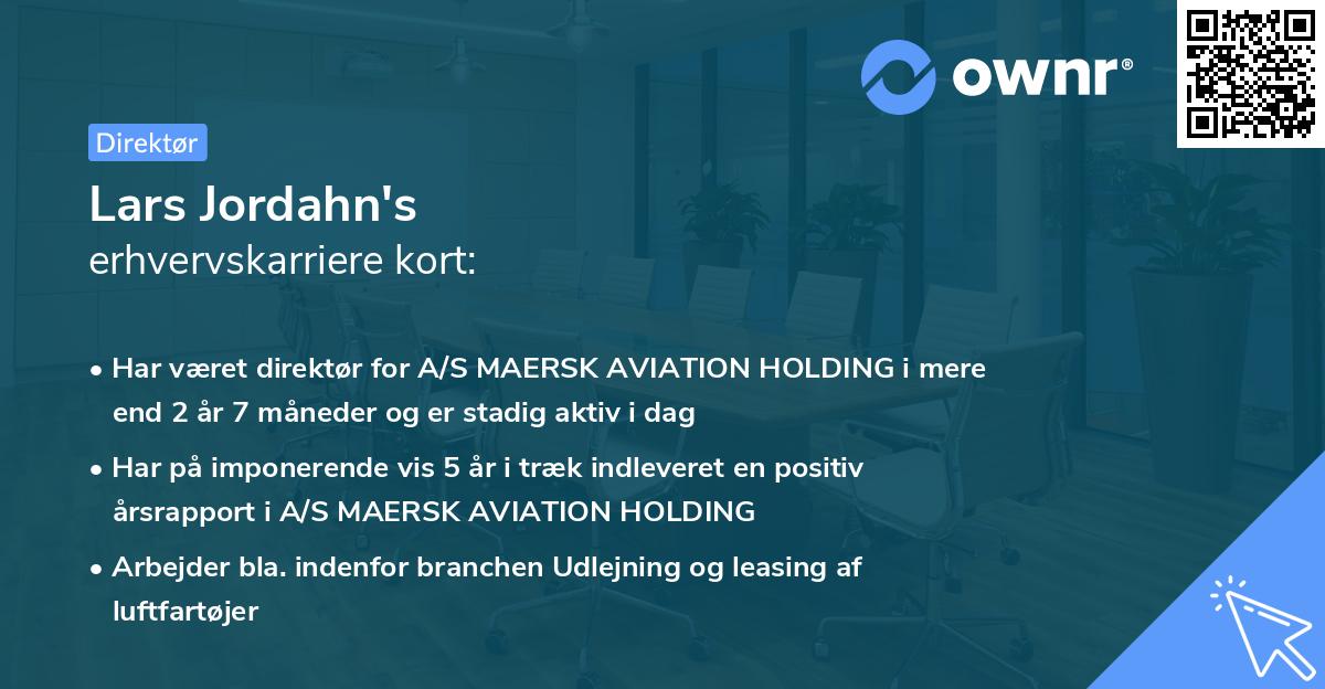 Lars Jordahn's erhvervskarriere kort