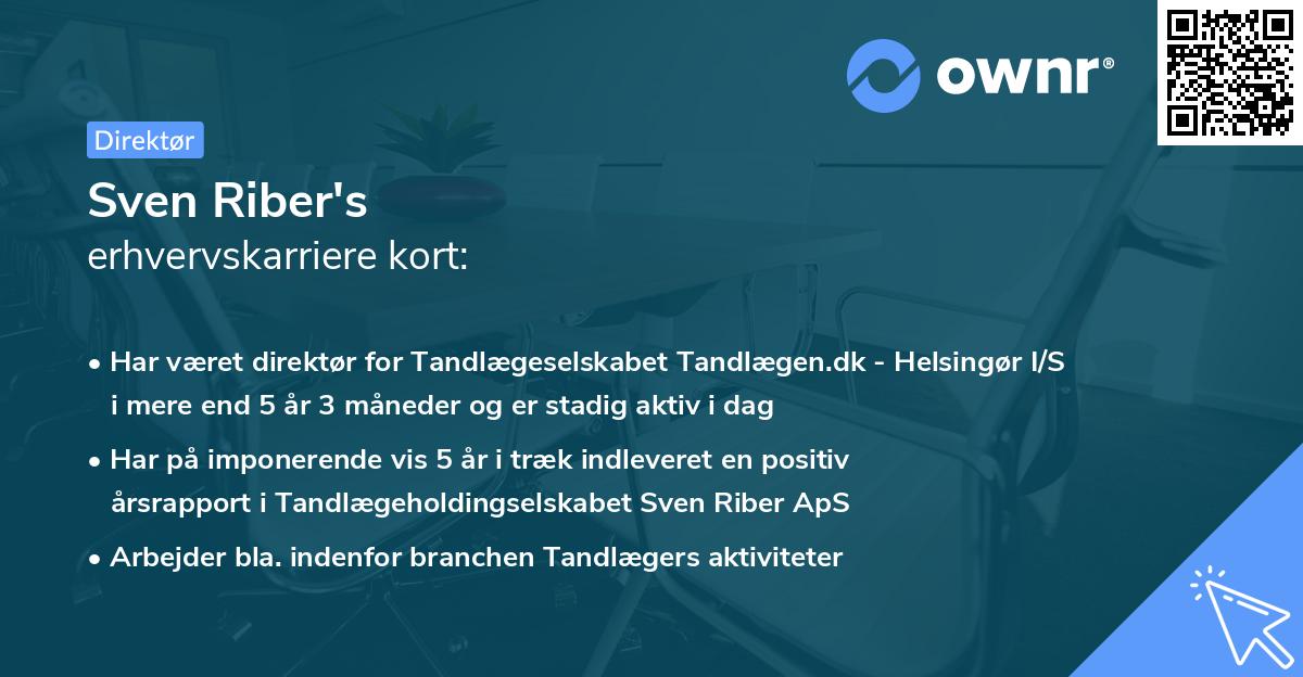 Sven Riber's erhvervskarriere kort