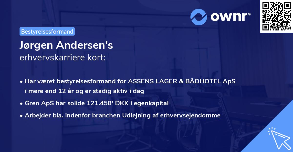 Jørgen Andersen's erhvervskarriere kort