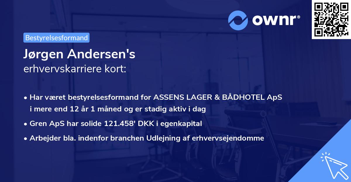 Jørgen Andersen's erhvervskarriere kort