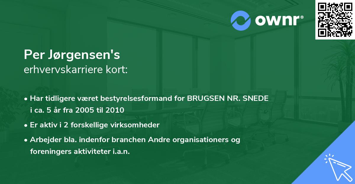 Per Jørgensen's erhvervskarriere kort