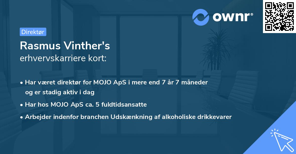 Rasmus Vinther's erhvervskarriere kort
