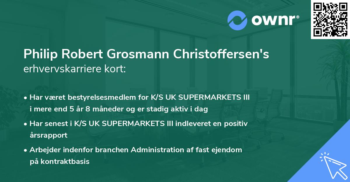 Philip Robert Grosmann Christoffersen's erhvervskarriere kort