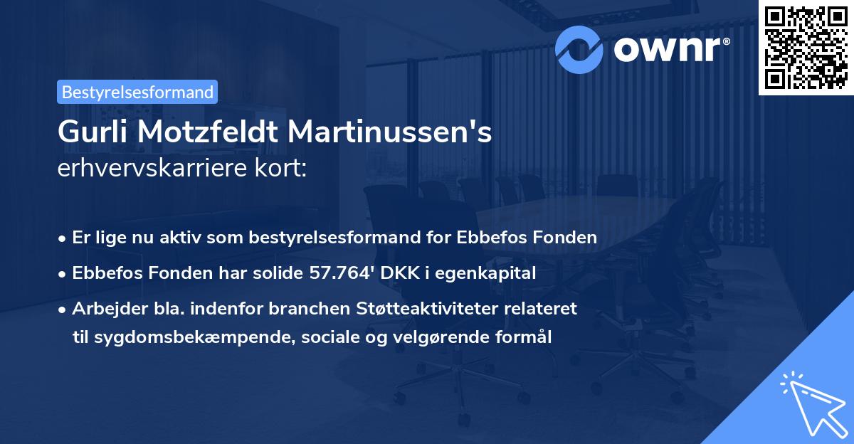 Gurli Motzfeldt Martinussen's erhvervskarriere kort