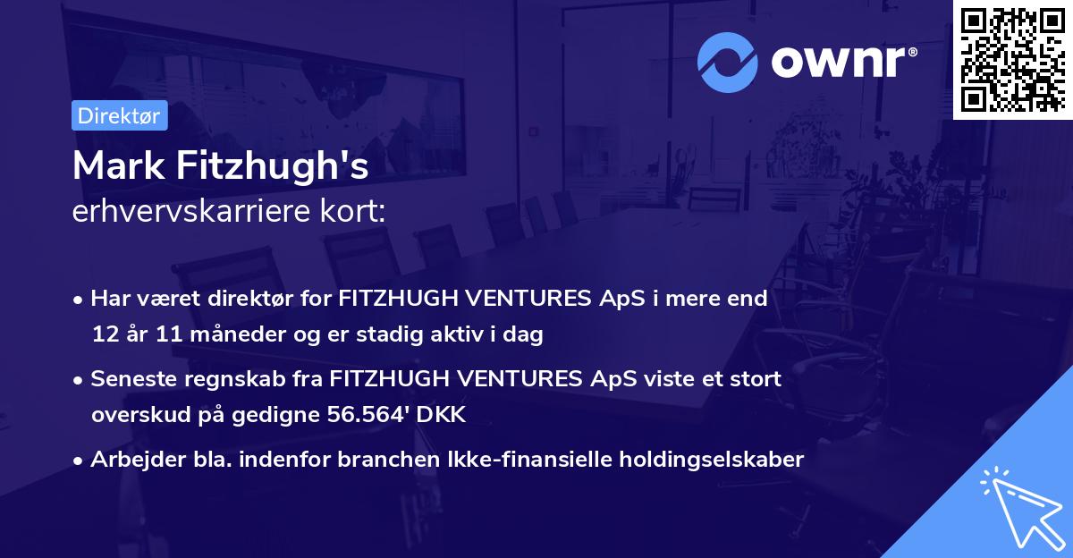 Mark Fitzhugh's erhvervskarriere kort