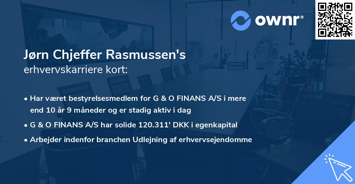Jørn Chjeffer Rasmussen's erhvervskarriere kort
